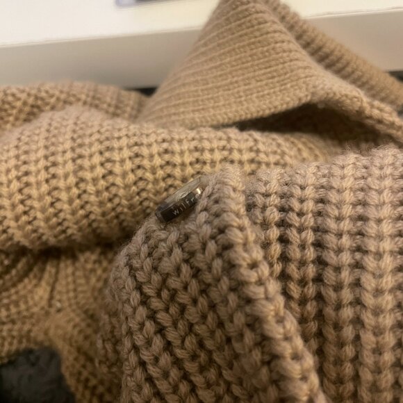 Aritzia Wilfred Nextdoor Merino Wool Cardigan Sweater Size XXS in Brown - Picture 6 of 10